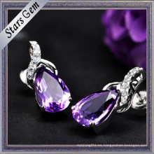 Forma de pera hermosa amatista natural púrpura oscura para la joyería